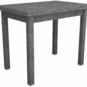 Стол обеденный (прямая ножка) 600х900(бетон темно-серый, бетон темно-серый)