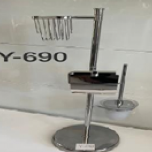 Туалетный набор металлический 3в1  хром (арт.4690)