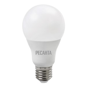 Лампа светодиодная LL-R-A65-15W-230-3К-E27 (груша, 15Вт, тепл. Е27) Ресанта