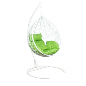 Подвесное кресло LESET ЭВА (каркас Белый, подушка Зеленое яблоко)  (РФ)
